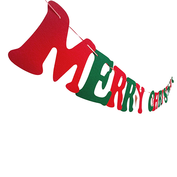 Bulk DIY Xmas garland set with red and green letter ornaments – wholesale craft kit for classroom an