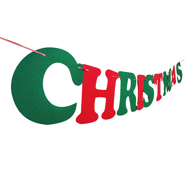 Bulk DIY Xmas garland set with red and green letter ornaments – wholesale craft kit for classroom an