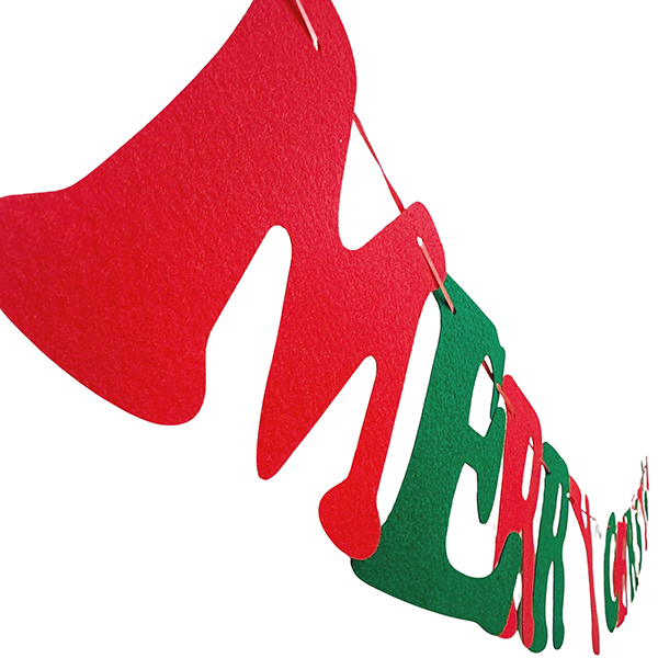 Bulk DIY Xmas garland set with red and green letter ornaments – wholesale craft kit for classroom an