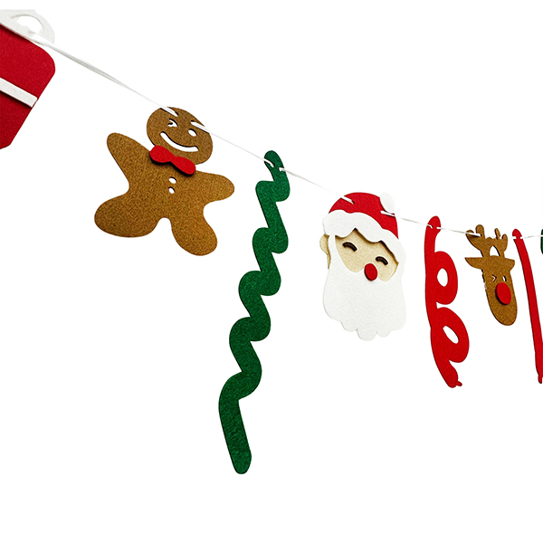 16 Pcs DIY Polyester Xmas Garland Set