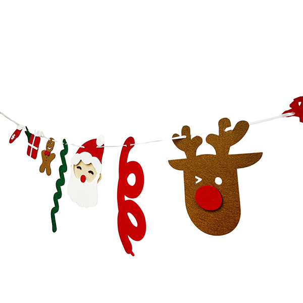 16 Pcs DIY Polyester Xmas Garland Set