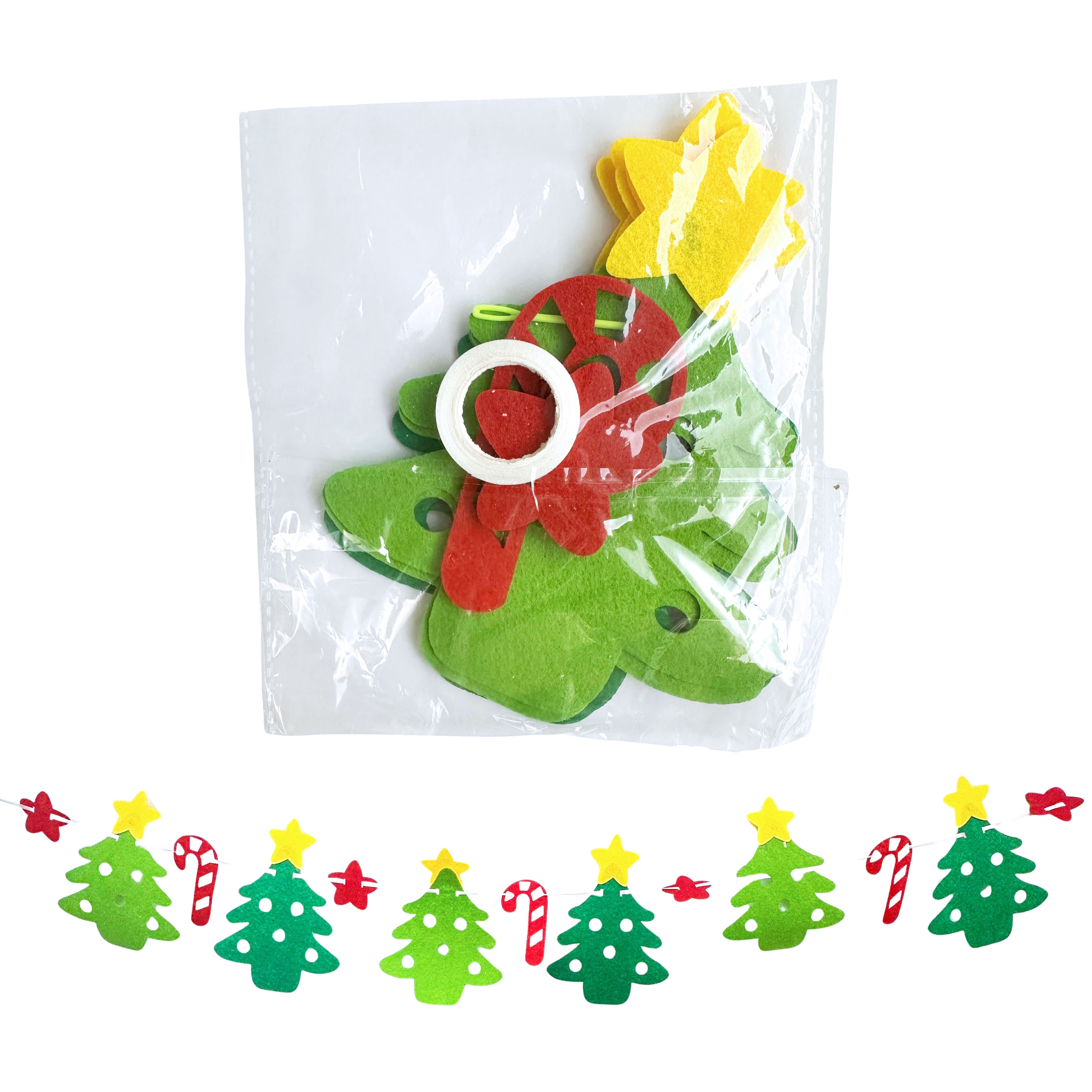 14 PC DIY POLYESTER X'MAS GARLAND SET