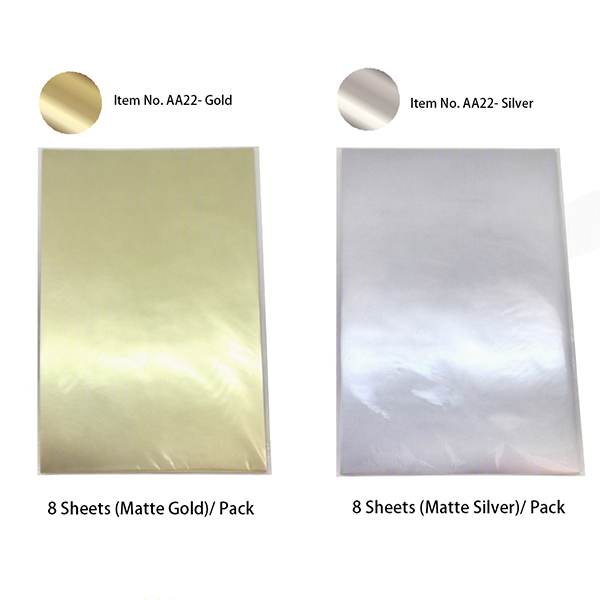 A4 Printable Matte Metallic Labels ( 8Pcs, 1 Color)