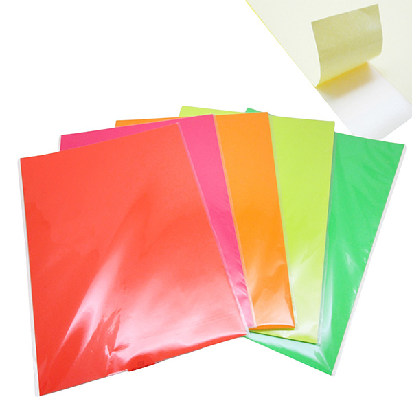 A4 Printable Neon Label (8Pcs, 1 Color)