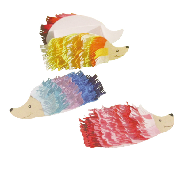2 Pcs Diy Paper Tassel Hedgehog Kit 