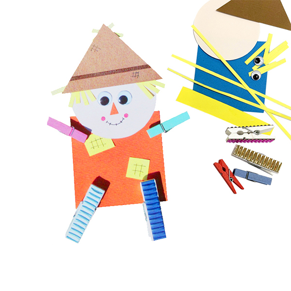 Diy Standing Paper Scarecrow Set