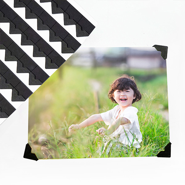 Self-Adhesive Black Photo Corners 