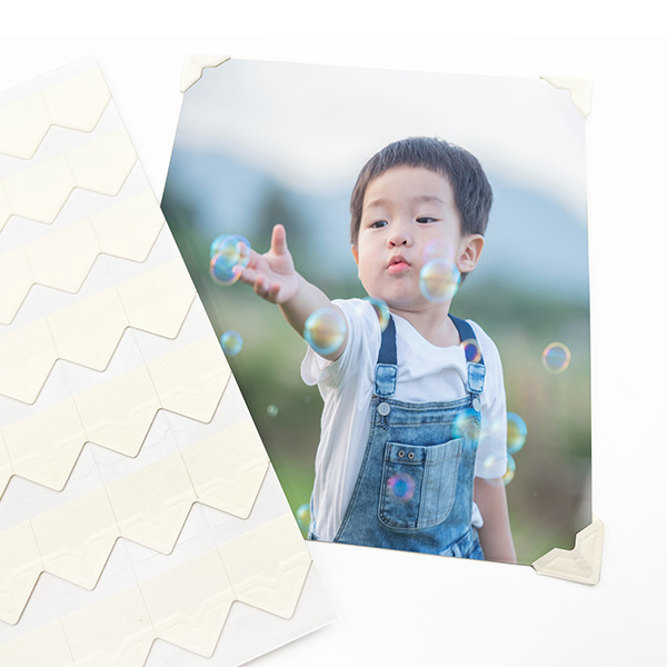 Self-Adhesive White Photo Mounting Corners