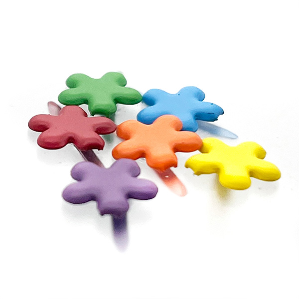 100Pcs 7mm Flower Metal Crafting Deco Paper Fasteners pin